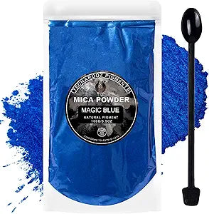 Magic Blue Mica Powder for Epoxy Resin 100g  3.5oz. Sealed Bag - Techarooz 2 Tone Resin Dye Color Pigment Powder for Lip Gloss, Nails, Colorant for Slime Bath Bombs Soap Making  Polymer Clay