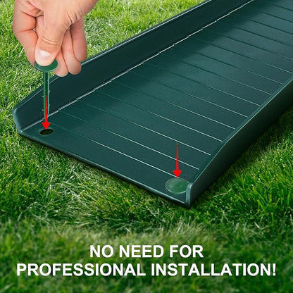4 Pack Gutter Downspout Extensions,Rain Gutter Downspout Splash Block,Downspout Diverter,Down Spout Drain Extension,Gutter Splash Prevention Device for Cement Floor Lawn Ground (Green)
