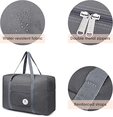 For Spirit Airlines Personal Item Bag 18x14x8 Foldable Travel Duffel Bag Tote Carry on Luggage Duffle Overnight for Women and Men