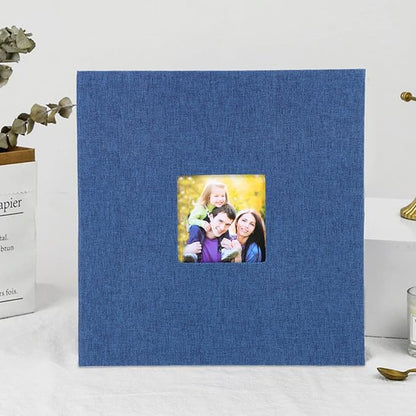 Creative Linen Photo Album DIY Photo Book for Family Travel Memories Self-Adhesive Pages for for Weddings Graduations and Special Moments
