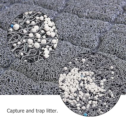 unipaws Cat Litter Trapping Mat, Litter Box Scatter Control Pad, Litter Free Floors and Urine Waterproof, Gentle on Paws, No Phthalate