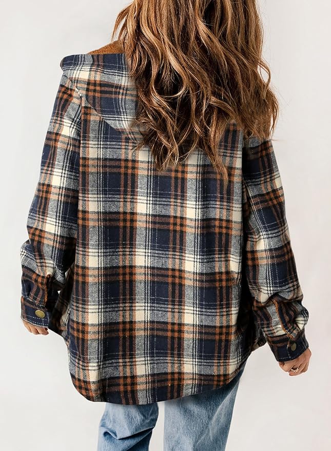 Warm, versatile plaid shacket from Dokotoo perfect for all-season style.