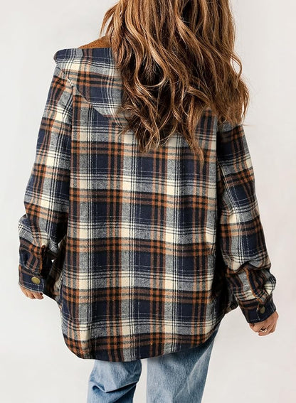 Warm, versatile plaid shacket from Dokotoo perfect for all-season style.