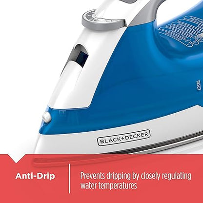 BLACKDECKER IR03V Easy Steam Compact Iron, Blue