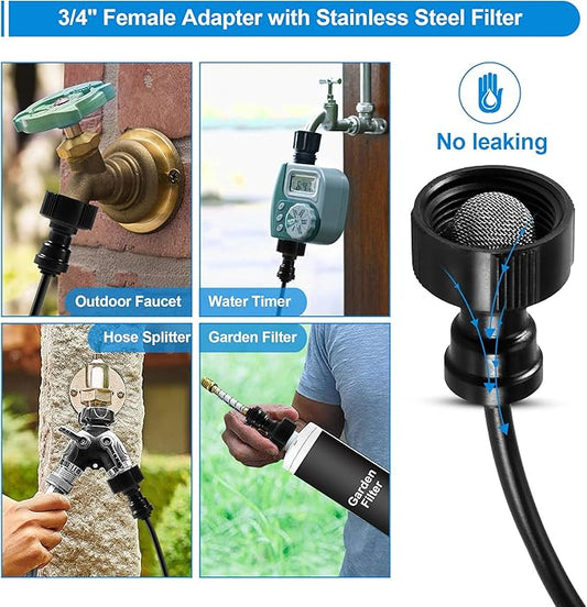 Misters for Outside Patio, 50 FT Misting System for Cooling Outdoor, Mister System for Outside Patio Producing Water Mist in Backyard, Trampoline, Porch, Deck, Umbrella, Garden