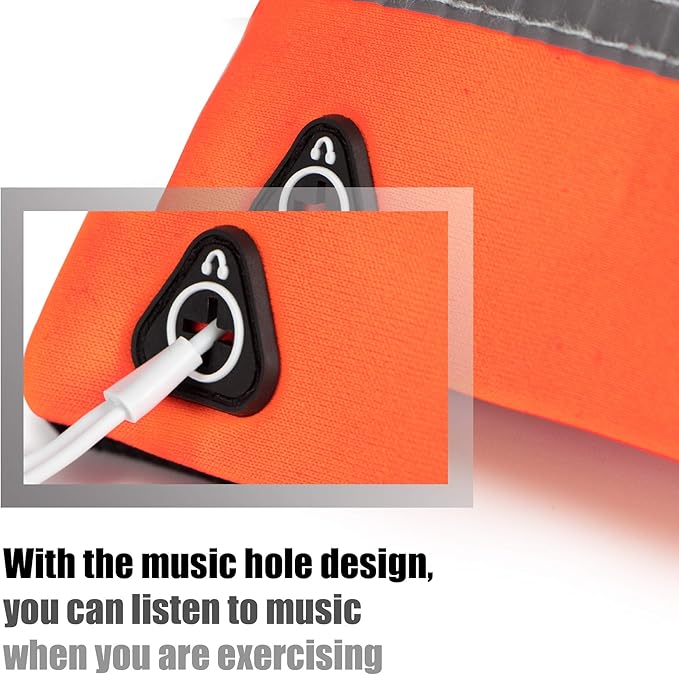 Running Belt Waist Packs,Workout Fanny Pack,Ultra Light Bounce Free Waist Pouch Fitness Workout Belt Sport Waist Pack for Women Men,Adjustable Waistband Bag for All Kinds of Phone (Orange)