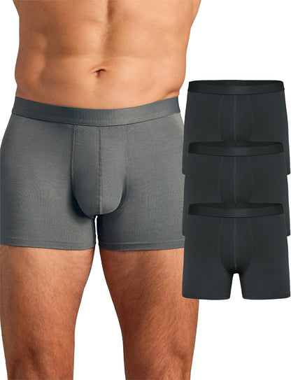 True Classic Mens Underwear – Mens Boxer Briefs Pack, 6” Boxer Brief & 4” Trunk Novelty Underwear for Men, Micromodal