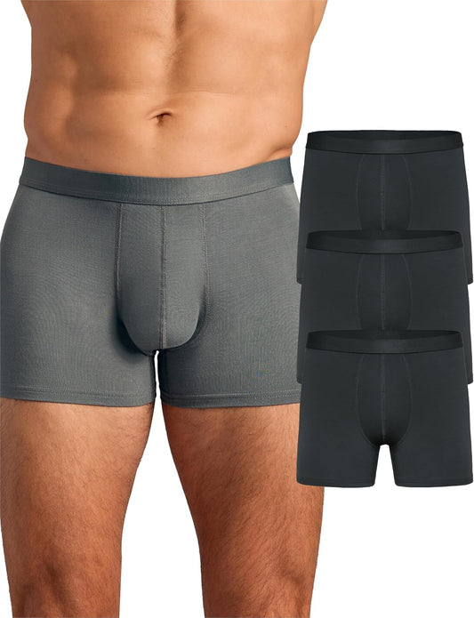 True Classic Mens Underwear – Mens Boxer Briefs Pack, 6” Boxer Brief & 4” Trunk Novelty Underwear for Men, Micromodal