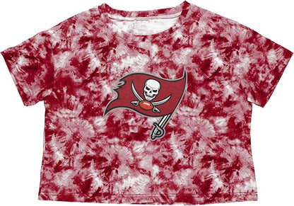FOCO Women's Tie-dye Big Logo Crop Top Shirt