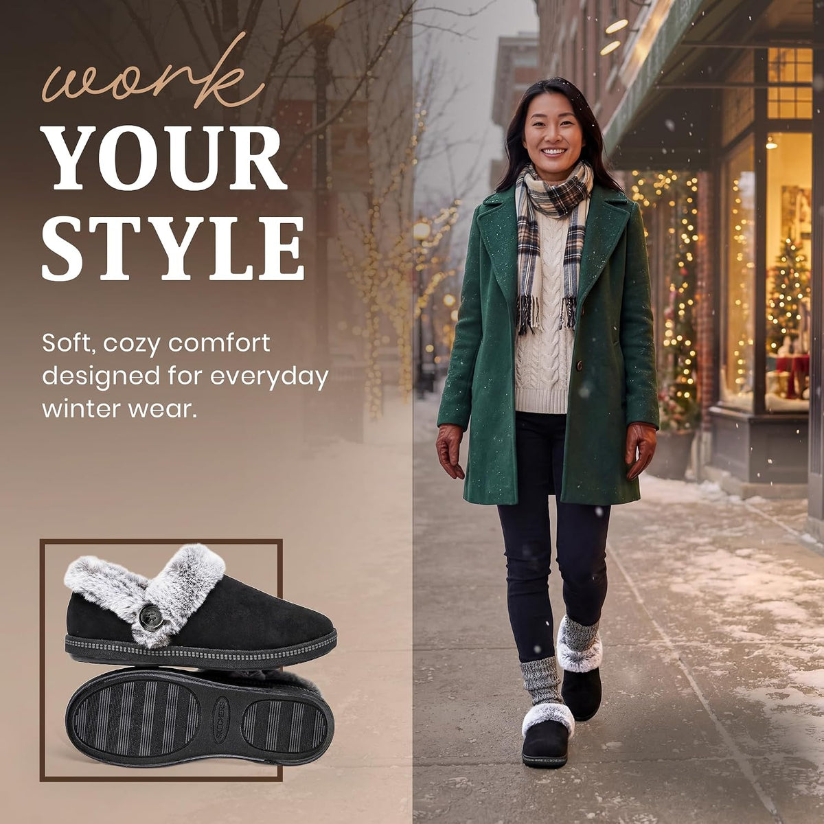 Skechers Women's Cozy Campfire-Fresh Toast Slippers