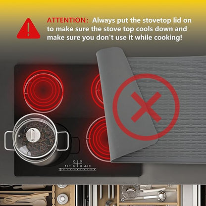 Extra Large Silicone Stove Top and RV Stovetop Cover - 28"x20" Heat Resistant Glass Cooktop Protector and XL Dish Drying Mat for Kitchen Counter