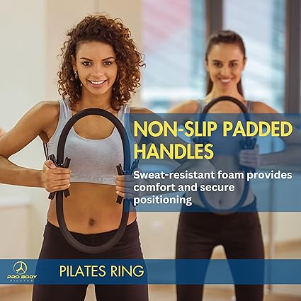 ProBody Pilates Fitness Ring  14 Inch Pilates Ring for Focusing on Toning Inner Thighs, Arms, and Core