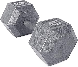 CAP Barbell Cast Iron Hex Dumbbell  Multiple Options (45)