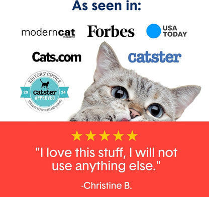Boxie Extra Strength Clumping Cat Litter Multi Cat 35 Day Odor Control 16lb Probiotic technology works continuously at the source; Hard Flat Top clumps for fast scooping and less waste