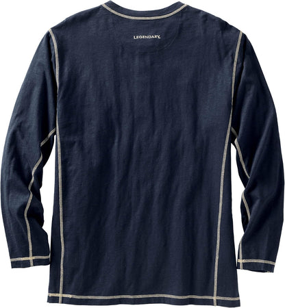 Legendary Whitetails Men's Henley Shirt Long Sleeve Button Up Casual Fit Cotton/Poly Blend