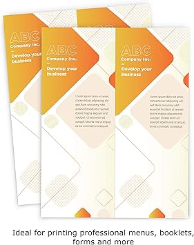 PrintWorks Professional Perforated Paper for Menus, Booklets, Forms and More, 8.5 x 11, 20 lb, 1 Vertical Perf 4.25" From Left, 500 Sheets, White (04339)
