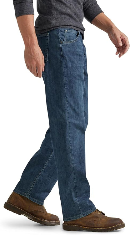 48W/ 32L, Wrangler Authentics Men's Classic 5-Pocket Relaxed Fit Flex Jean