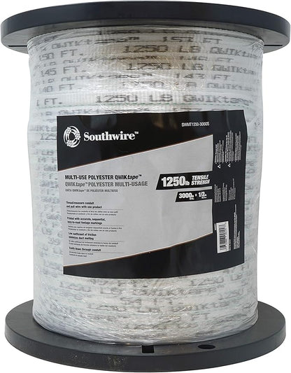 Southwire SWMT1250-3000S Qwiktape Tape 1250-Lb x 3000' Spool