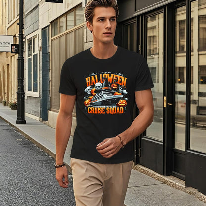 Family Halloween Cruise 2025 t Shirts for Men Graphic Cool