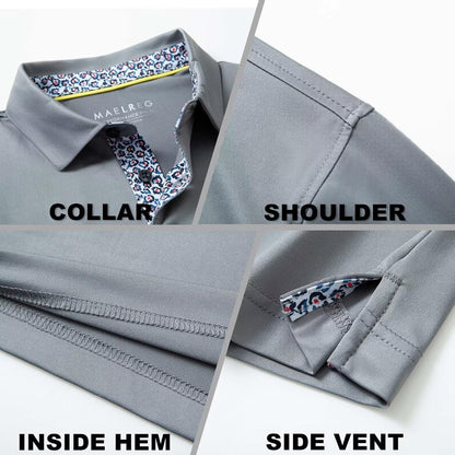 Dark Grey, Mens Polo Shirts Short and Long Sleeve Casual Solid Stylish Dry Fit Performance Designed Collared Golf Polo Shirts for Men.