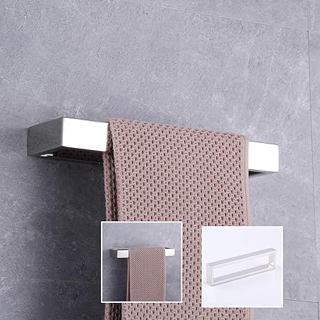 GERZWY Bathroom Hardware Hand Towel Holder SUS 304 Stainless Steel Towel Ring for Bath Kitchen Garage Heavy Duty Wall Mounted, Polished Finish HG1706-JG