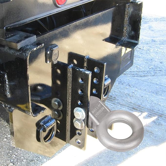 48660 Raw Steel Pintle Hitch Lunette Ring 3-Inch ID, 24,000 lbs, Channel Mount Required