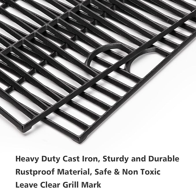 17" Grill Grate Replacement Part for Nexgrill 720-0830H, 720-0783E, 720-0830X, 720-0783C, 720-0341, 720-0549 - Cast Iron Cooking Grate