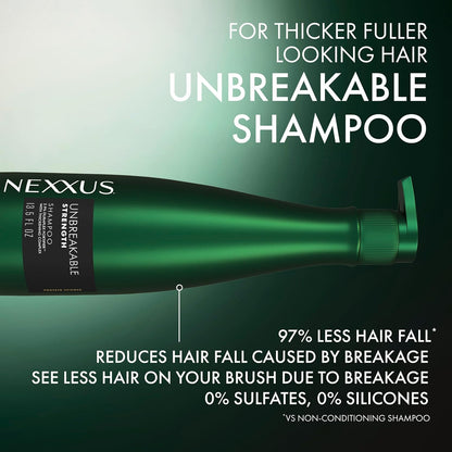 Nexxus Unbreakable Anti Breakage Shampoo for Strengthening for Fine and Thin Hair Hair Care Powered by Duraplex Fortifier Technology with Thickening Complex 13.5