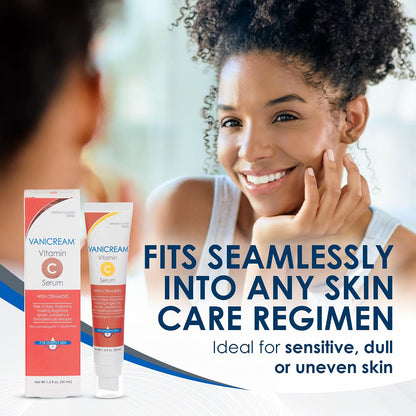 Vanicream Vitamin C Serum, 1.2 Fl Oz, Formulated without Common Irritants for Sensitive Skin, Milky and Lightweight Brightening Serum, Hydrates & Boosts Glow, Dermatologist-Tested ( Box Damage )