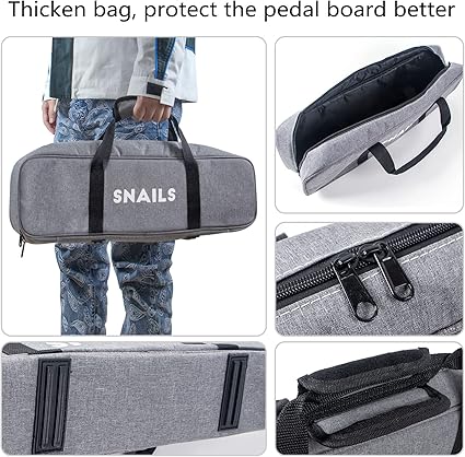 Guitar Pedal Board With Completely Isolated Power Supply, 195in 1.8LB Aluminum Alloy Guitar Pedalboard, Included Carrying Bag, Pedal Cable, Adapter, 401.2in Self Adhesive Hook Loop Tape, Cable Ties