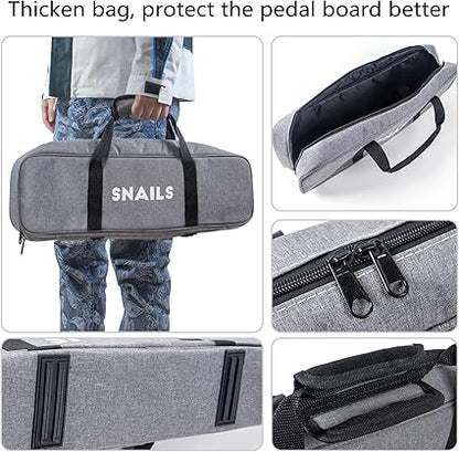 Guitar Pedal Board With Completely Isolated Power Supply, 195in 1.8LB Aluminum Alloy Guitar Pedalboard, Included Carrying Bag, Pedal Cable, Adapter, 401.2in Self Adhesive Hook Loop Tape, Cable Ties