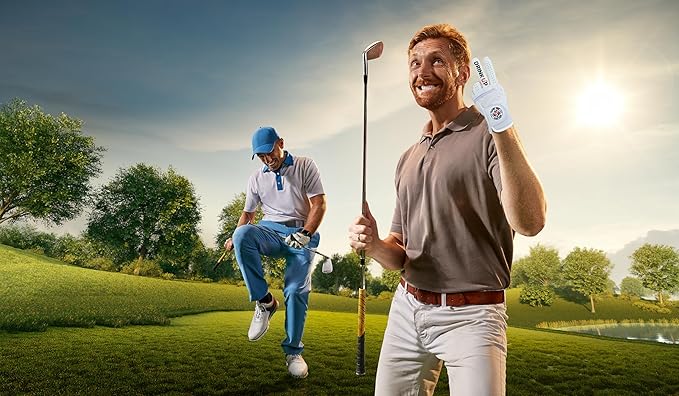 Drink Up Funny Golf Glove - Premium 100% Cabretta Leather Shocker Golf Gloves, Golf Attire and Essentials for Men, Fun Golfer Gag Gift, Adult Right or Left Hand, Small to XXL Sizes