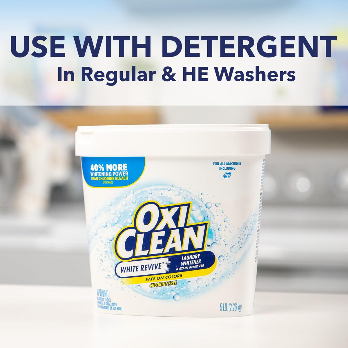 OxiClean White Revive Laundry Whitener and Stain Remover Powder, Alternative to Bleach for Laundry