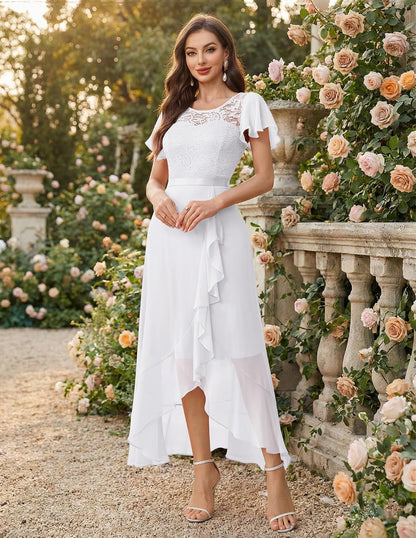 BeryLove Formal Dresses for Women 2026 Wedding Guest with Slit Cocktail Elegant Lace Long Prom Dress