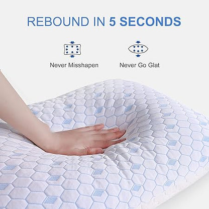 ESHINE Full Body Pillows for Adults - Full Body Pillow for SleepingGel Infused Cooling PillowsShredded Memory Foam Pillows, Oeko-TEXCertiPUR-US Certified, 20x54 Long Pillows...
