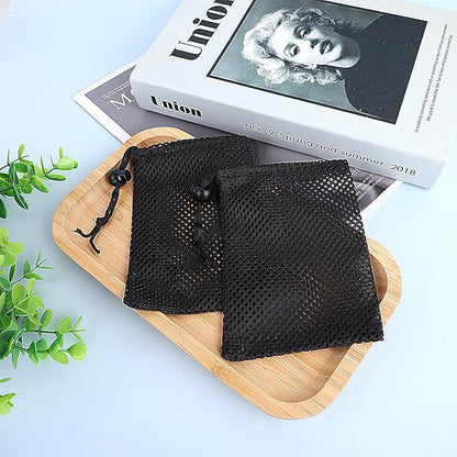 6 Pcs Small Mesh Bag, 6 X 4 Mesh Drawstring Bag, Portable Nylon Storage Bags, Small Mesh Bag,Travel Stuff Bags