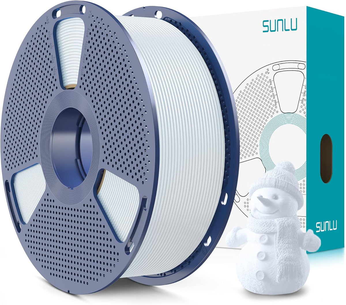 PLA+2.0 3D Printer Filament, Upgrade PLA+ Filament 1.75mm, Tougher and Stronger, Neatly Wound Filament, Dimensional Accuracy +/-0.02mm, 1KG Spool(2.2lbs), Ceramic White
