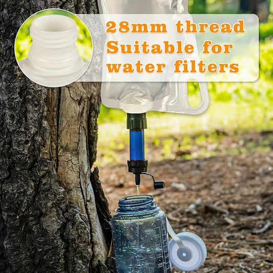 4 Pack Collapsible Water Bottles, Foldable Water Bottles for Traveling, Soft Water Bottle for Hiking, Running, Camping with 4 Loops
