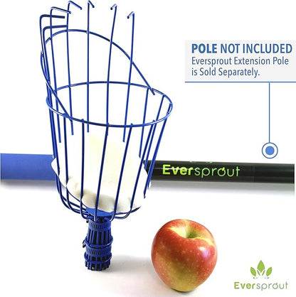 EVERSPROUT Twist-On Fruit Picker Basket, Twists onto Standard US Threaded Pole (34-inch ACME), Fruit Picker Head Basket, Fruit Harvesting Tool, Apple, Mango Picker etc. (Head Only, Pole Not Included)