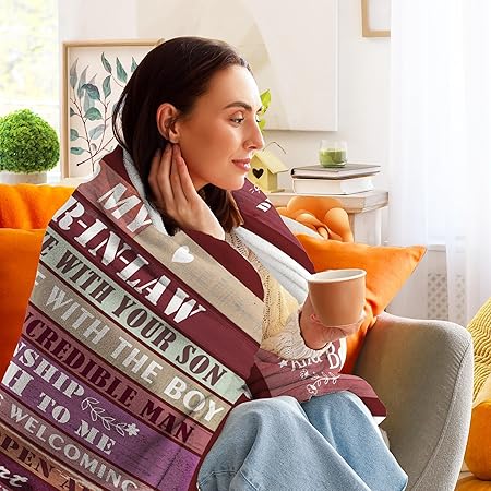 Hexagram Mother in Law Birthday Gifts, Gifts for Mother in Law, Best Mother-in-Law Gifts Wearable Blanket, Mother in Law Gifts, Mother in Law Gift Ideas for Birthday Mothers Day Flannel Blankets