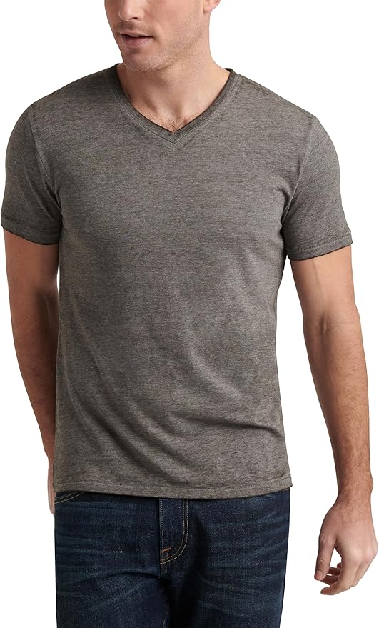 Lucky Brand Men's Venice Burnout V Neck Tee