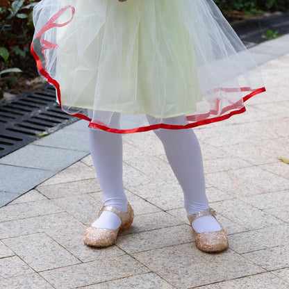Princess Jelly Flats for Toddler & Little Girls, Dress Shoes for Halloween | Lightweight Slip-On Jelly Sandals for Costume Dress Up, Christmas, Birthday Parties & Everyday Wear
