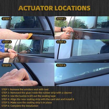 Dasbecan Weatherstrip Window Seal Car Window Moulding Trim 4pcs Compatible with Toyota Prius 2010-2015 Replaces 75720-47021 75710-47021 75740-47021 75730-47021
