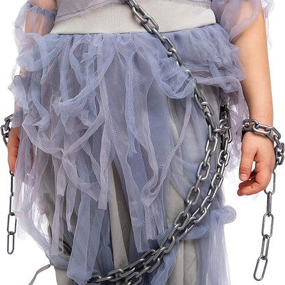 Spooktacular Creations Halloween Haunting Beauty Ghost Girl Costume, Scary Ghost Dress Midnight Costume for Halloween