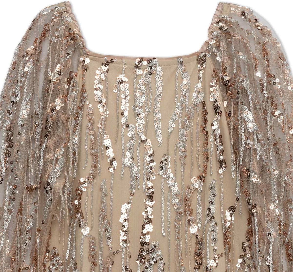 Speechless Girls' Long Sleeve A-line Sequined Party Dress