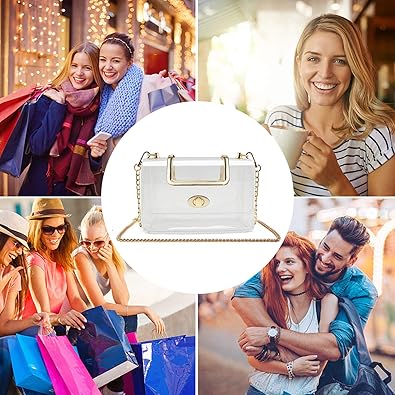 Transparent Clutch Clear Purse Crossbody Shoulder Bags Stadium Approved Bags