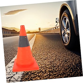 Collapsible Traffic Cones Reflective Safety Cone for Road Safety Waterproof Emergency Situations Traffic Control Portable Design