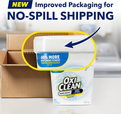 OxiClean White Revive Laundry Whitener and Stain Remover Powder, Alternative to Bleach for Laundry