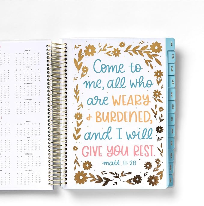 Home Planner 2024 (Floral) | Work from Home Planner w/Stickers | Daily Checklist | Monthly Budget Worksheet | Monthly Calendar Layout | Vacation Checklist | Coil Binding | Poly Laminated Cover…