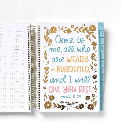 Home Planner 2024 (Floral) | Work from Home Planner w/Stickers | Daily Checklist | Monthly Budget Worksheet | Monthly Calendar Layout | Vacation Checklist | Coil Binding | Poly Laminated Cover…